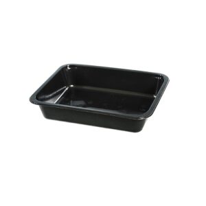 Caserole meniu negre TERMO din PP, 1 compartiment, 200 buc/set