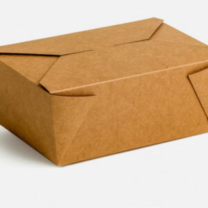 Cutie Meniu Din Carton  4Clapete  Kraft Natur 2880cc 220x160x90mm(40buc)