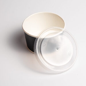 Bol Supa Din Carton Negru+Capac 16Oz D110 (100buc)