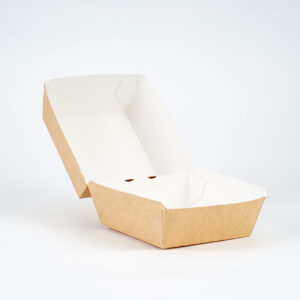 Cutie carton burger natur mare H11 130x130x110mm (100buc)